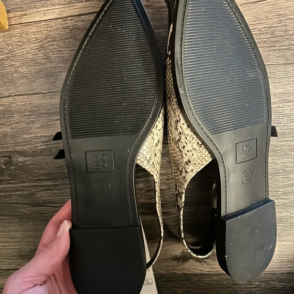 No Boundaries Women's Black and Brown Snake Print Flats - Picture 3 of 6